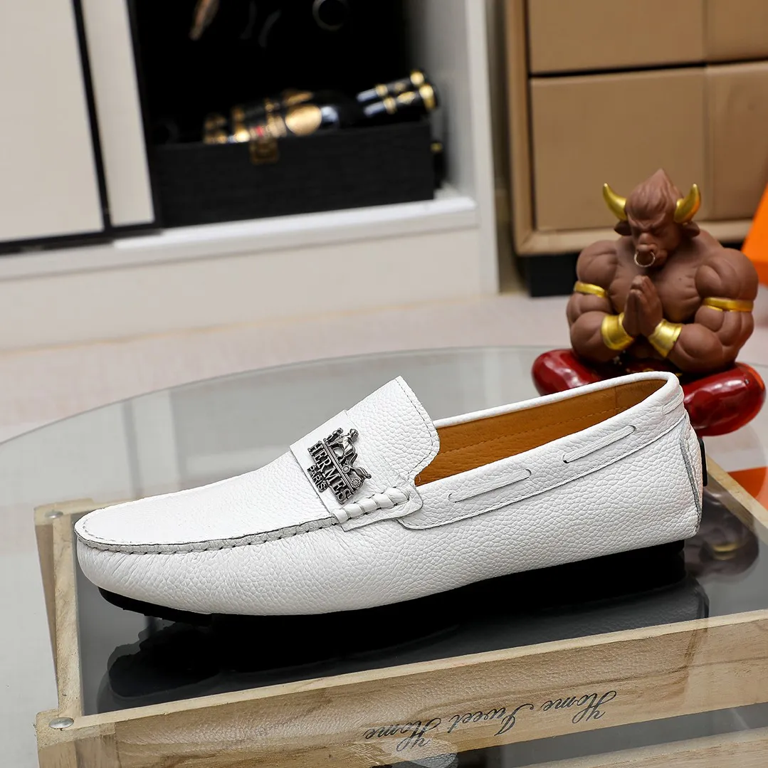 Men's shoes 💰360 🕷🕷【HERMES】The same style as Hermès counters🇨🇳Classic slip-on shoes 1:1 mold opening💯Original quality🍓Using imported first-layer cowhide🍅Pigskin lining🌶🌶Super high-end men's leather shoes🇨🇳Solid and stable Very special🍇 Color, optional! Code number 38-45……
